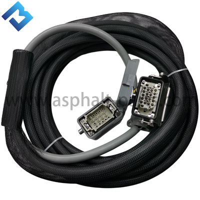 Asphalt Paver Side Control Box-Gastheerlijn 18 Kern Rechthoekige 8m Rechte Kabel voor