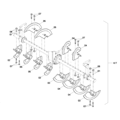 4812027478 SD2500D Spiraalsplijtblad Service Kit Hoofdstuk F145CS Spiraalsplijtblad