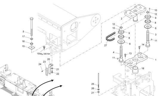 Hoogtecorrectietoestel 2039821 Telescopisch recht AB600-2TV Spare delen voor asfaltpaten
