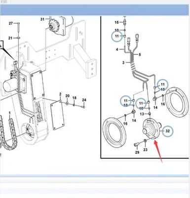 P8820DL Spare delen voor asfaltpaten Spiraalconveyor Intermediate Shaft Rotary Separator Intermediate Shaft VOE12766358