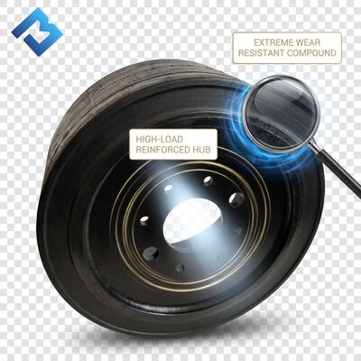 2136678 W50 Milling Solid Tire Wheel Puncture Free Rear Wheel Road Milling Machine Spare Parts
